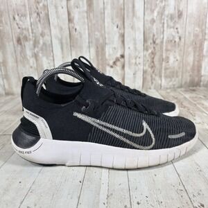 Nike Free Run NN Flyknit Black White Running Shoes DX6482-002 Womens 8